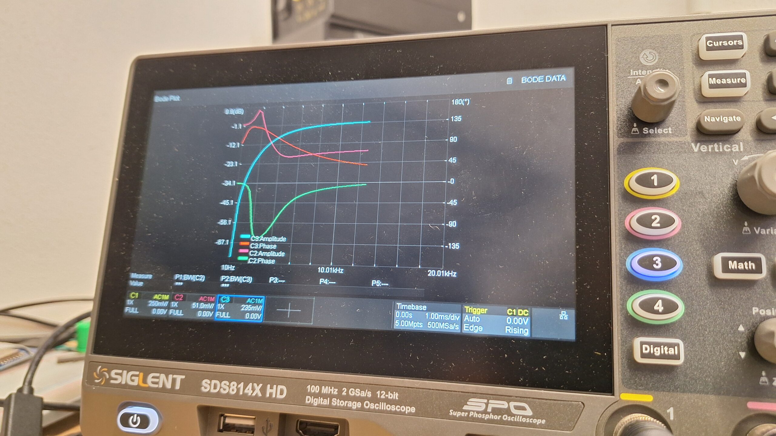Bode-Plot auf dem Siglent SDS800X